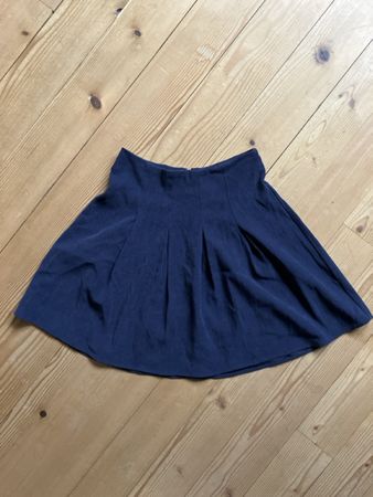 Mint & Berry A-Line Jupe, Grösse 34, Samtig, dunkelblau