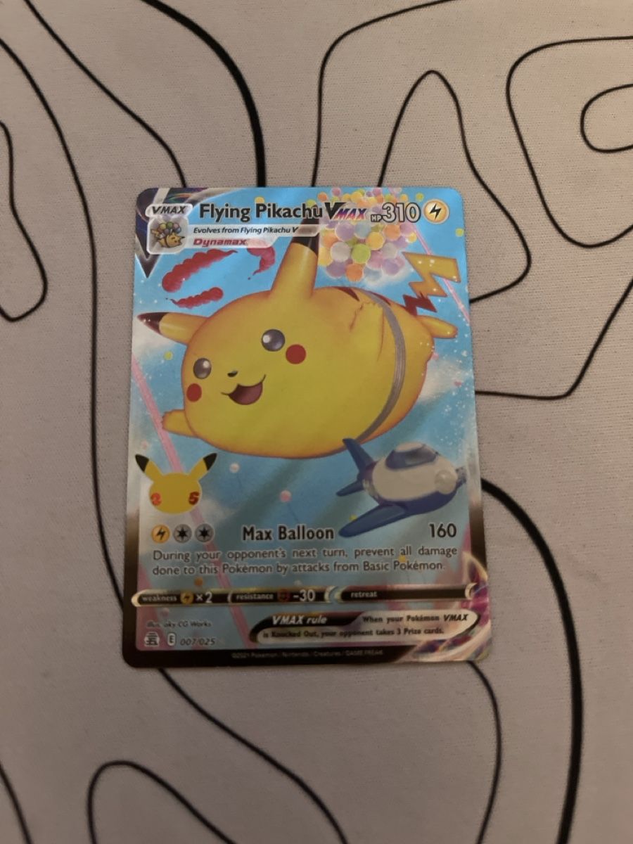 Pokémon Carte collezionabili: Flying Pikachu VMAX / Celebrations – Nuovo (secondo la descrizione) da Rüti ZH venduto da san_d7tx