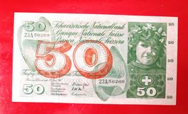 Alte Schweizer NOTE 50 FR Typ Apfelernte 30 Juni 1967 Bern
