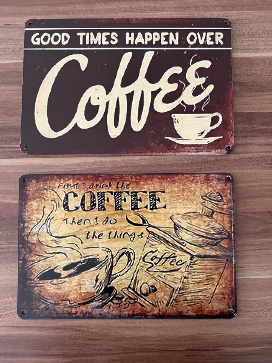 Insegne: 2 COFFEE Deko-Schilder! – Usato da Wil SG venduto da man_jcm5