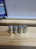 4 Ventilkappen silber Set 4 Stück