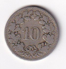 Tutti le monete: 10 Rappen 1881 rar – Usato da Neuchâtel venduto da karlpierrino 1