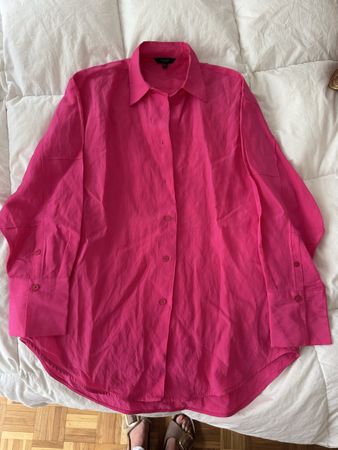 Chemise rose Massimo Dutti taille S légère pour l'été. 💕🌸