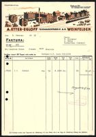 Rechnung Weinfelden 1938, A. Etter-Eglof