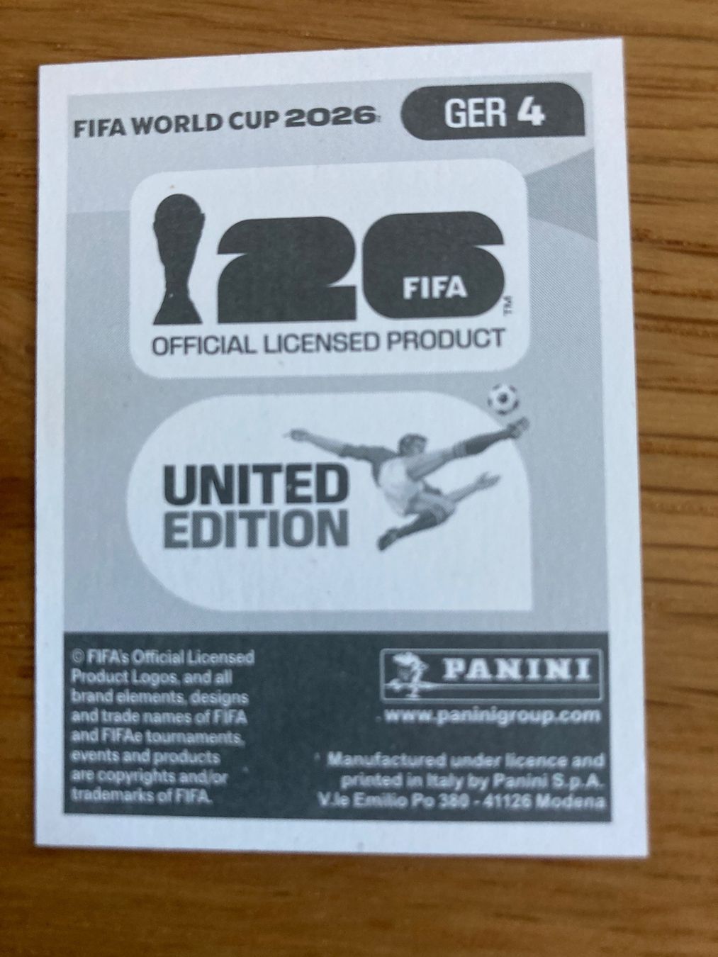 Panini Carte collezionabili: WM Sticker GER 4 – Nuovo (secondo la descrizione) da Winterthur venduto da Whitefish 1