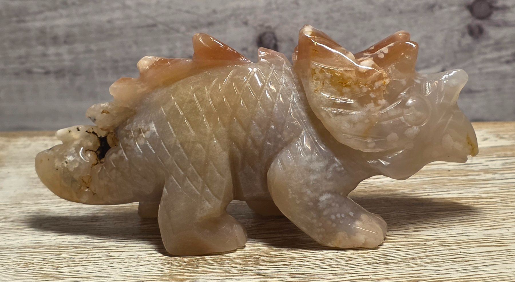 Minerali & Pietre curative: Cherry Achat Triceratops 268g – Nuovo e nell'imballaggio originale da Matzingen venduto da Shay_Crystalz 1