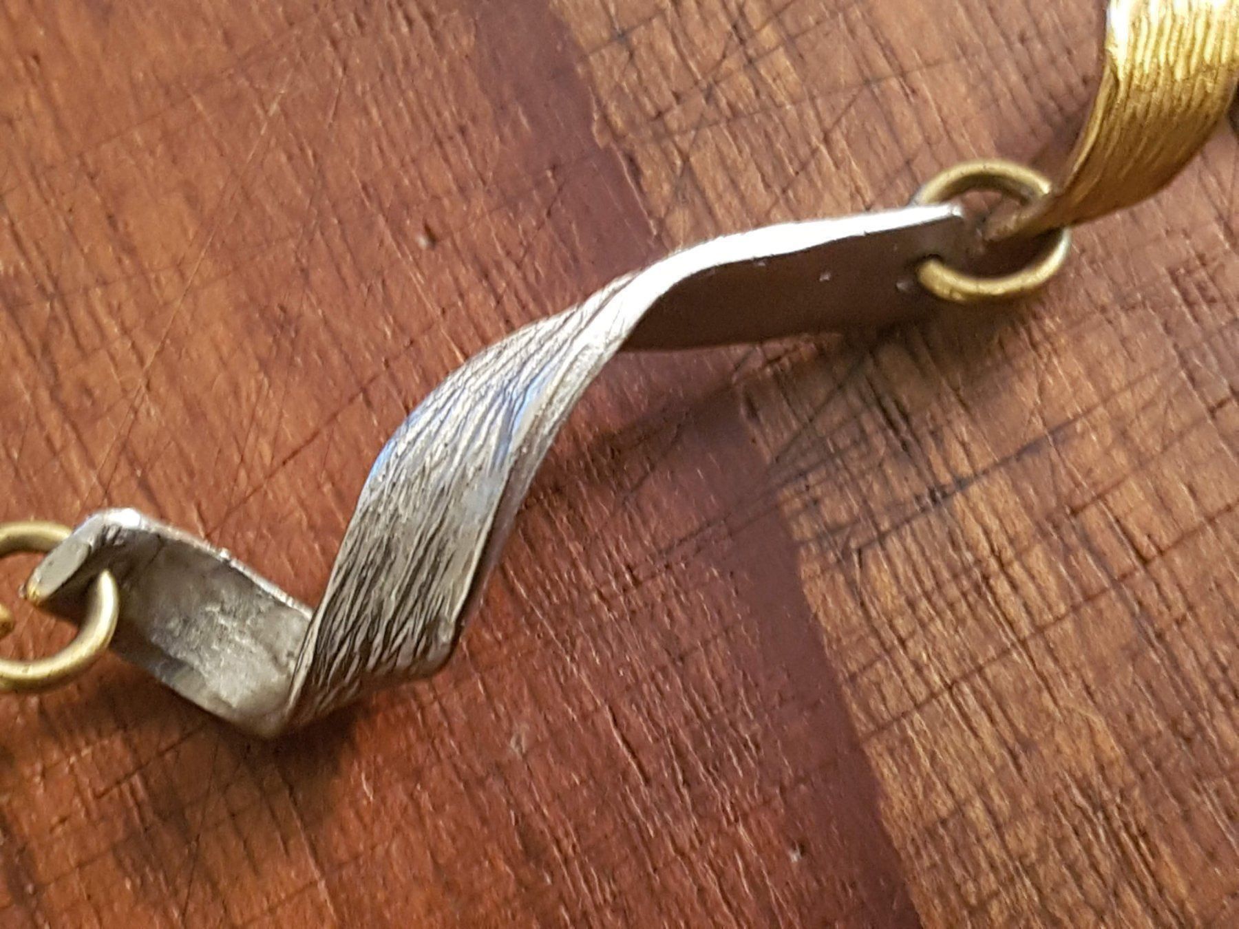 Catenine: Kette mit aparten Gliedern gold-/silberfarben – Usato da Ettingen venduto da Maranathatalitha 7