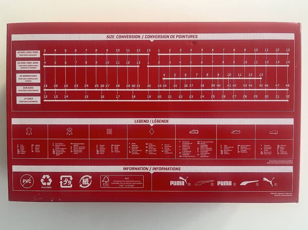 Herrenschuhe: NEU: PUMA white-rosso corsa Gr. 44 – Gebraucht aus Würenlingen von CGS 4