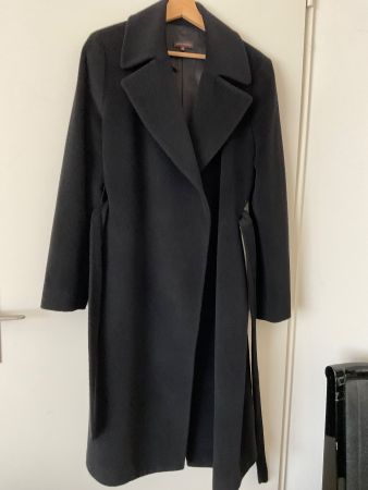 Adolfo Domingues Kaschmir Mantel Gr 42 Schwarz NEU