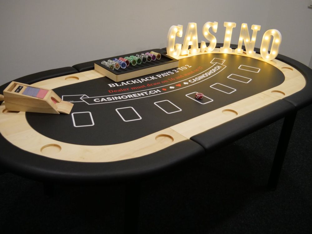 Karten Spiele Black Jack Black-Jack Tisch Mieten Zubehör