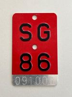 Velonummer SG 86, Top Zustand
