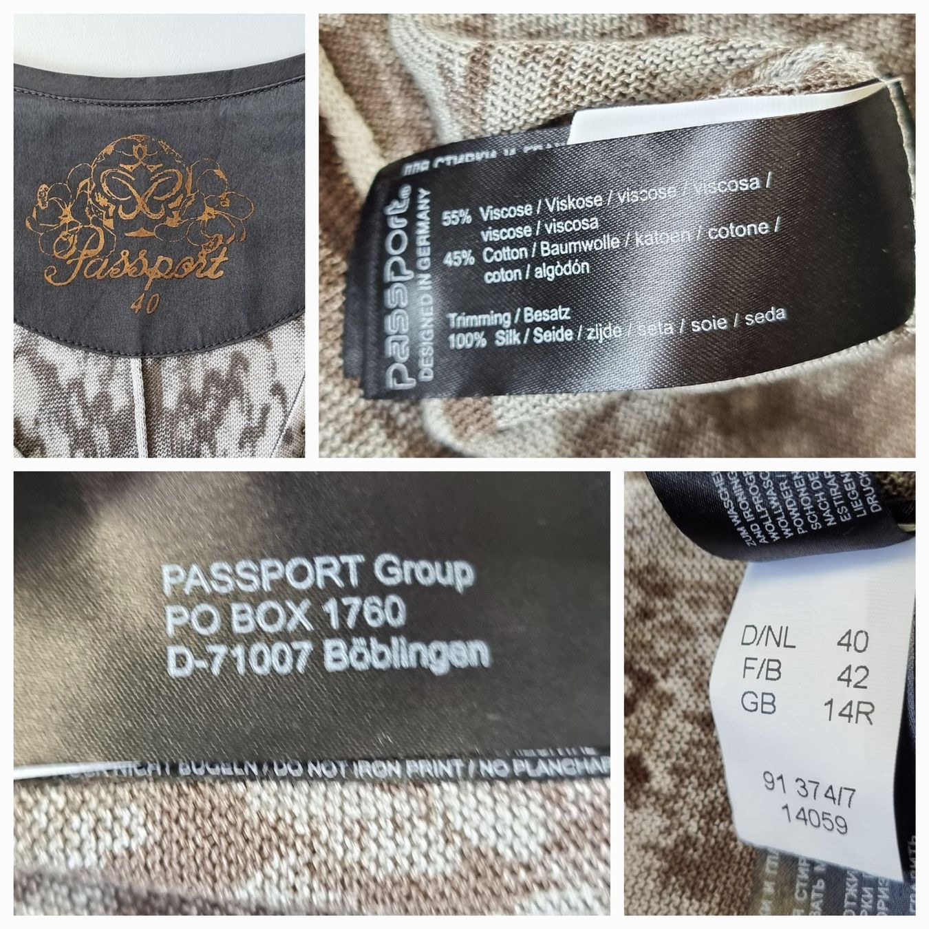 Kleider: M 38/40 PASSPORT Kleid langarm Schlangenprint Boho – Neu (gemäss Beschreibung) aus Dürnten von Bachtelsurfer 9