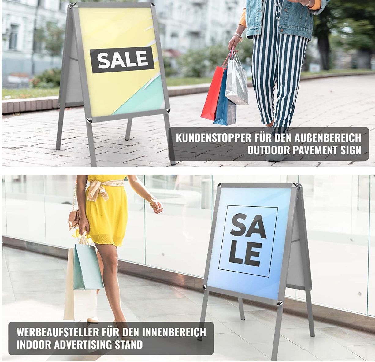 Ladenausstattungen & Messebau: Kundenstopper - DIN A1, Doppelseitig, Klappbar, Outdoor – Neu und originalverpackt aus Bülach von StoreInShop.com 5