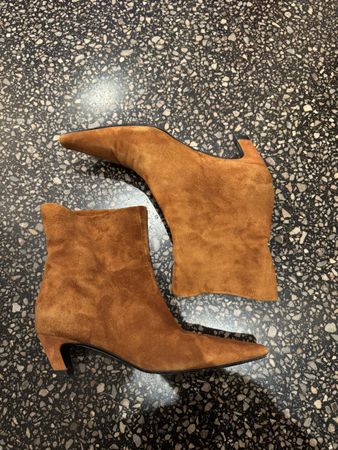 Khaite arizona ankle boots suede caramel size 37
