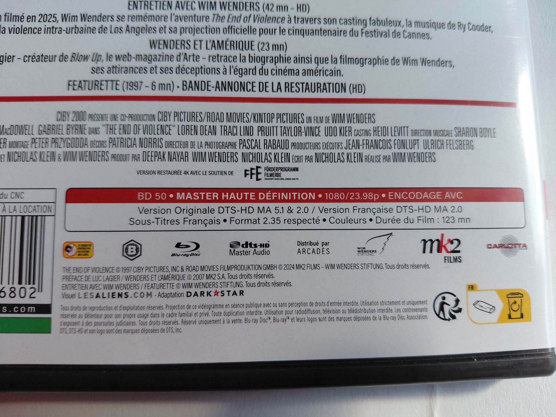 Tutti i DVDs: THE END OF VIOLENCE – Usato da Denges venduto da Hellboy10 2
