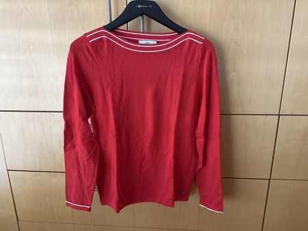 Bonita Pullover, Gr. S, rot/weiss, Langarm, Top Zustand!