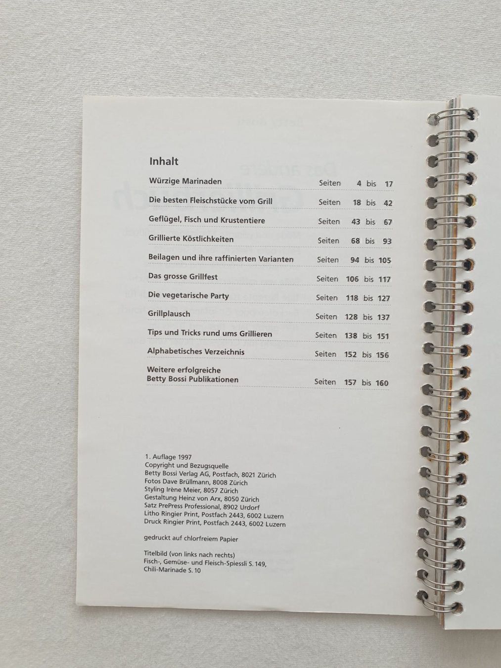 Bücher: Das andere Grillierbuch "Betty Bossi" – Gebraucht aus Gams von federli29 2