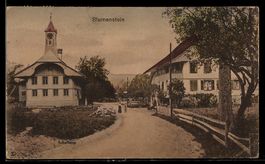 AK Blumenstein, Schulhaus und Straßenpartie