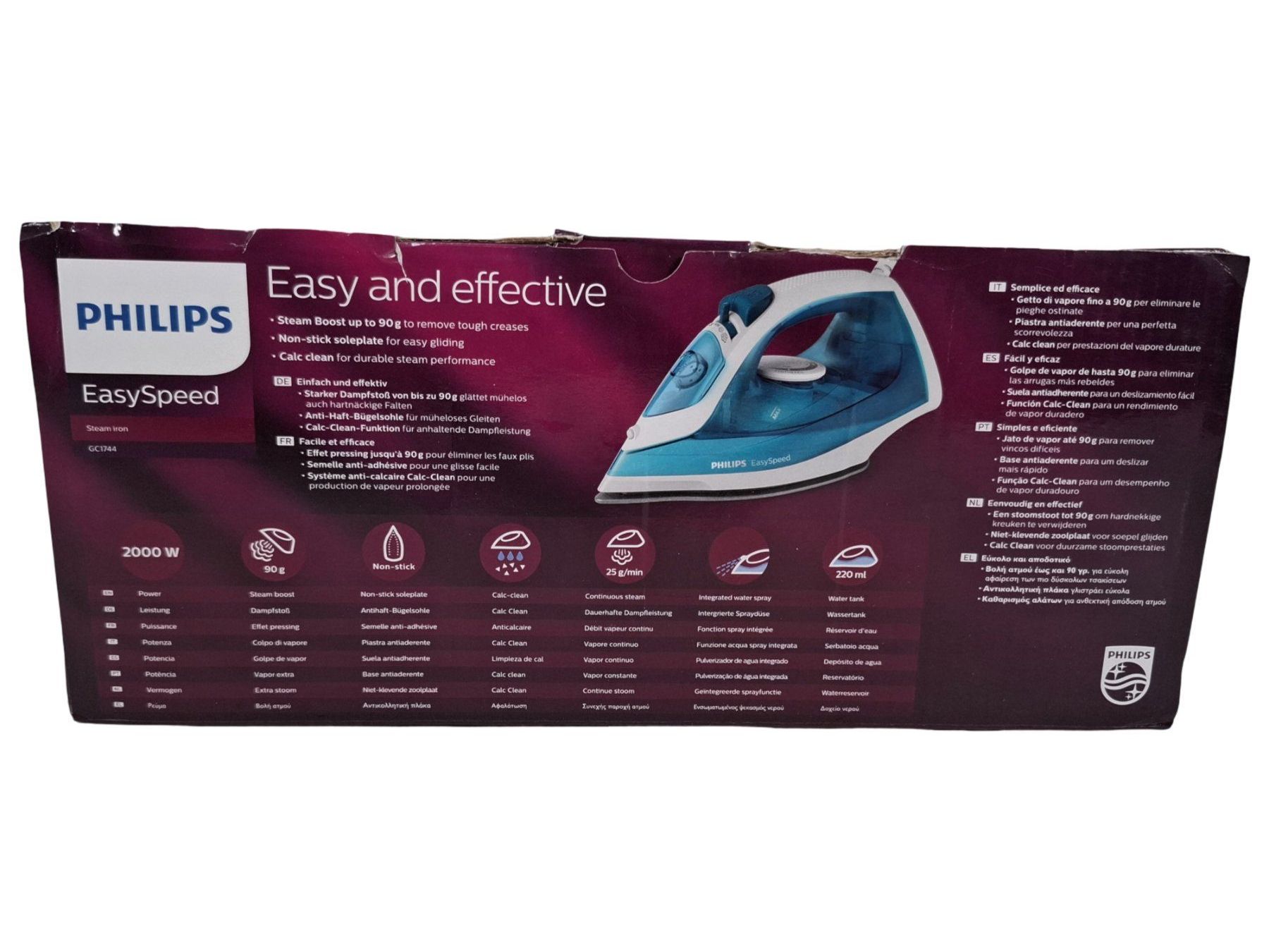 Philips Ferri da stiro: PHILIPS Dampfbügeleisen EasySpeed GC1744 – Nuovo (secondo la descrizione) da Wil SG venduto da Restwert_Wil 3
