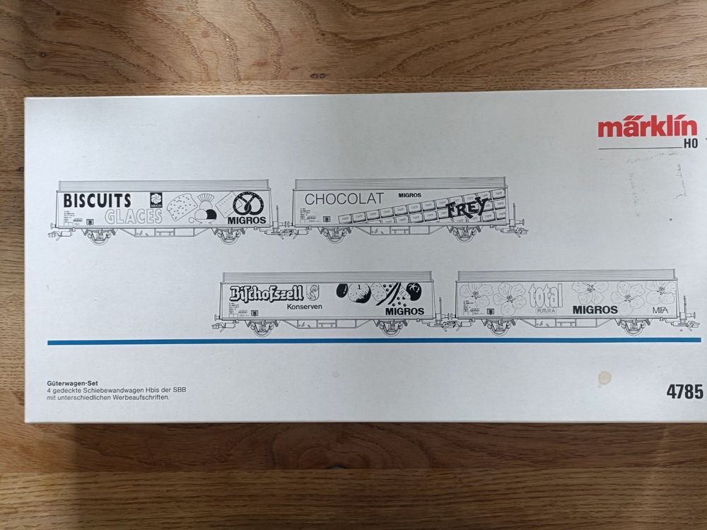 Märklin 4785 Güterwagen Set 4 gedeckte Schiebewandwagen SBB (D'occasion ...