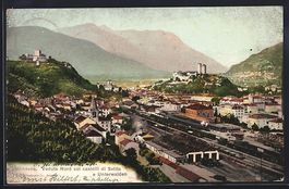 Bellinzona, Veduta Nord coi castelli di 