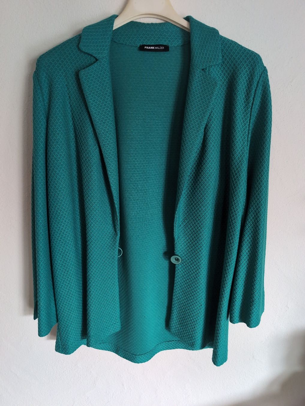 Walder Jacken: FRANK WALDER Blazer Gr. 40 türkis Elegant & Stilvoll – Gebraucht aus Unterägeri von Fiobi