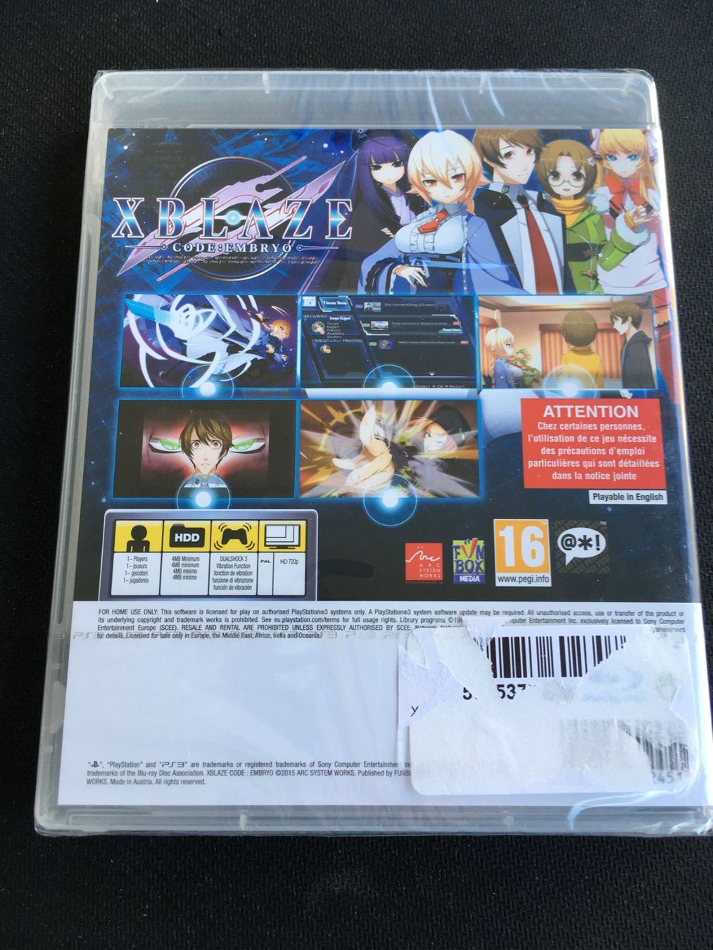 Sony Giochi: XBlaze Code: Embryo - PS3 / Playstation 3 (NEU OVP) – Nuovo e nell'imballaggio originale da St.Gallen venduto da Punktchen01 1