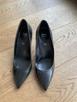 Bata Echtleder Pumps, Schwarz, Gr. 37 Made in Italy