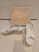 Michael Kors Jodi Mid Wedge Sandalen Gr. 38 – Leder Weiss