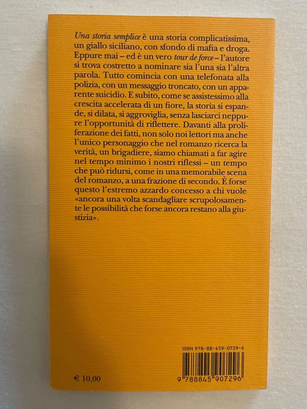 Bücher: Buch Leonardo Sciascia Una storia semplice Adelphi – Gebraucht aus Zürich von Joba-Sell 1