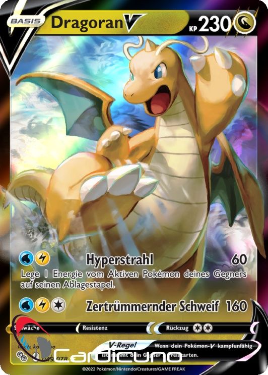 Pokémon Carte collezionabili: Dragoran V 049/078 – Usato da Wünnewil venduto da Dreibein