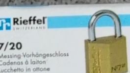 Vorhängeschloss Rieffel Messing 7/20 neu