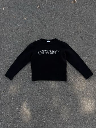 Original Off-White Wool Knit Sweater Black Fits M