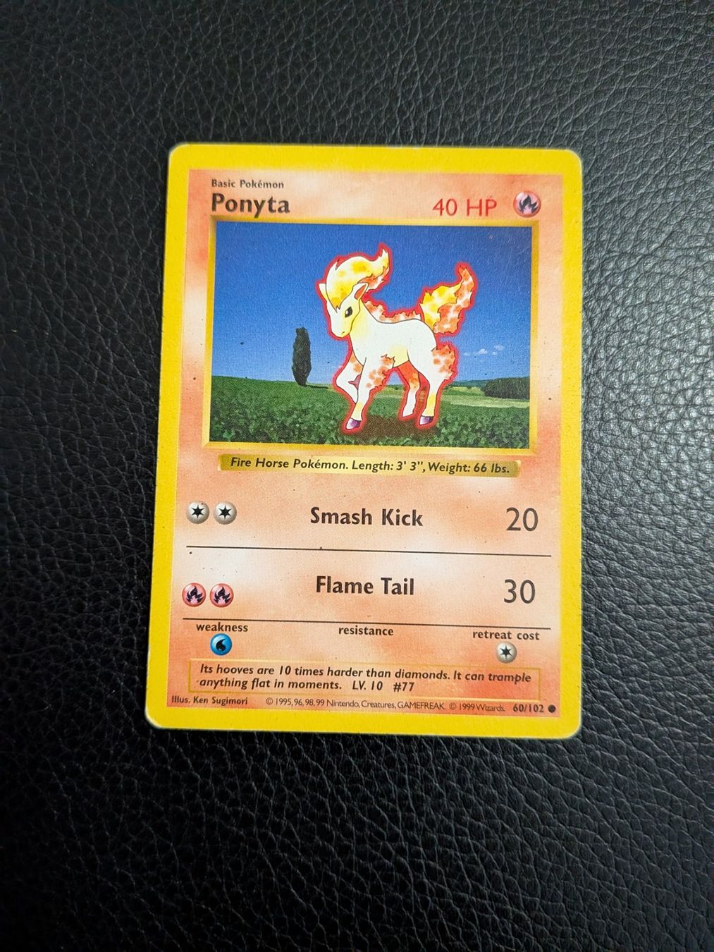 Pokémon Carte collezionabili: 1999 Base Set Shadowless Ponyta 60/102 Ab 1 – Usato da Paradiso venduto da Pkmn10