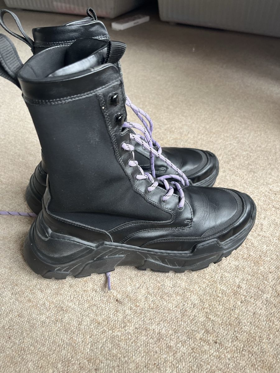 Scarpe da uomo: schwarze Lederboots – Nuovo (secondo la descrizione) da Gelterkinden venduto da ali_s2yh 2