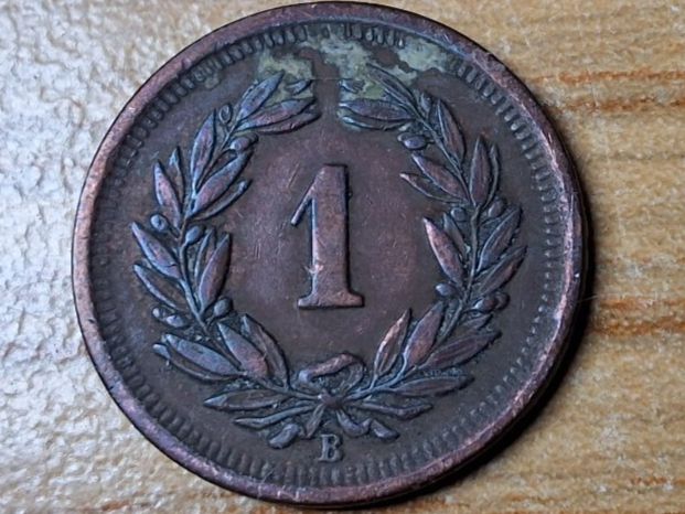 Alle Münzen: 1 Rappen 1895 – Gebraucht aus Münchenstein von purbach1 5