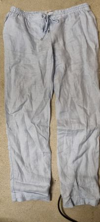 Leinensommerhose Gr.S hellblau