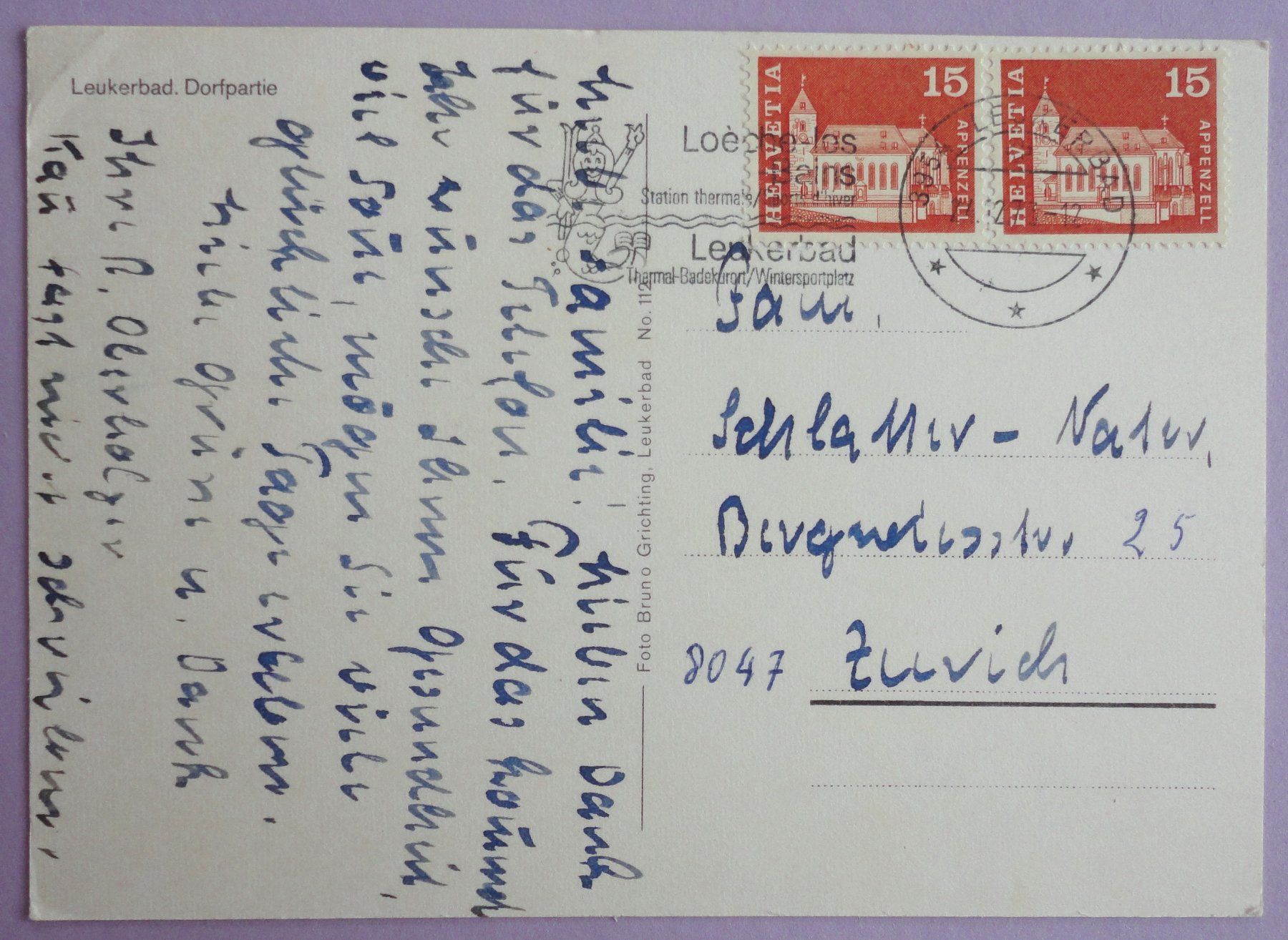 Cartes postales: Leukerbad, Dorfpartie – D'occasion à Fétigny par Billy2miny 1
