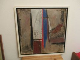 Ölbild Öl-Bild Gemälde midcentury art Dreipunkte-Signatur
