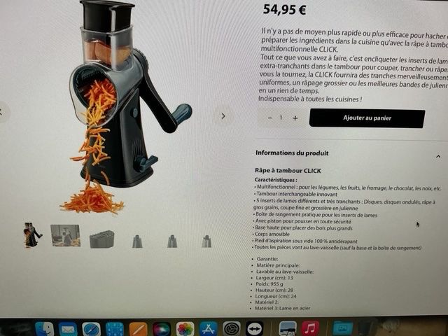 Elettrodomestici da cucina: Râpe à tambour CLICK - Complète, bon état – Usato da Le Lignon venduto da Gwen77 1