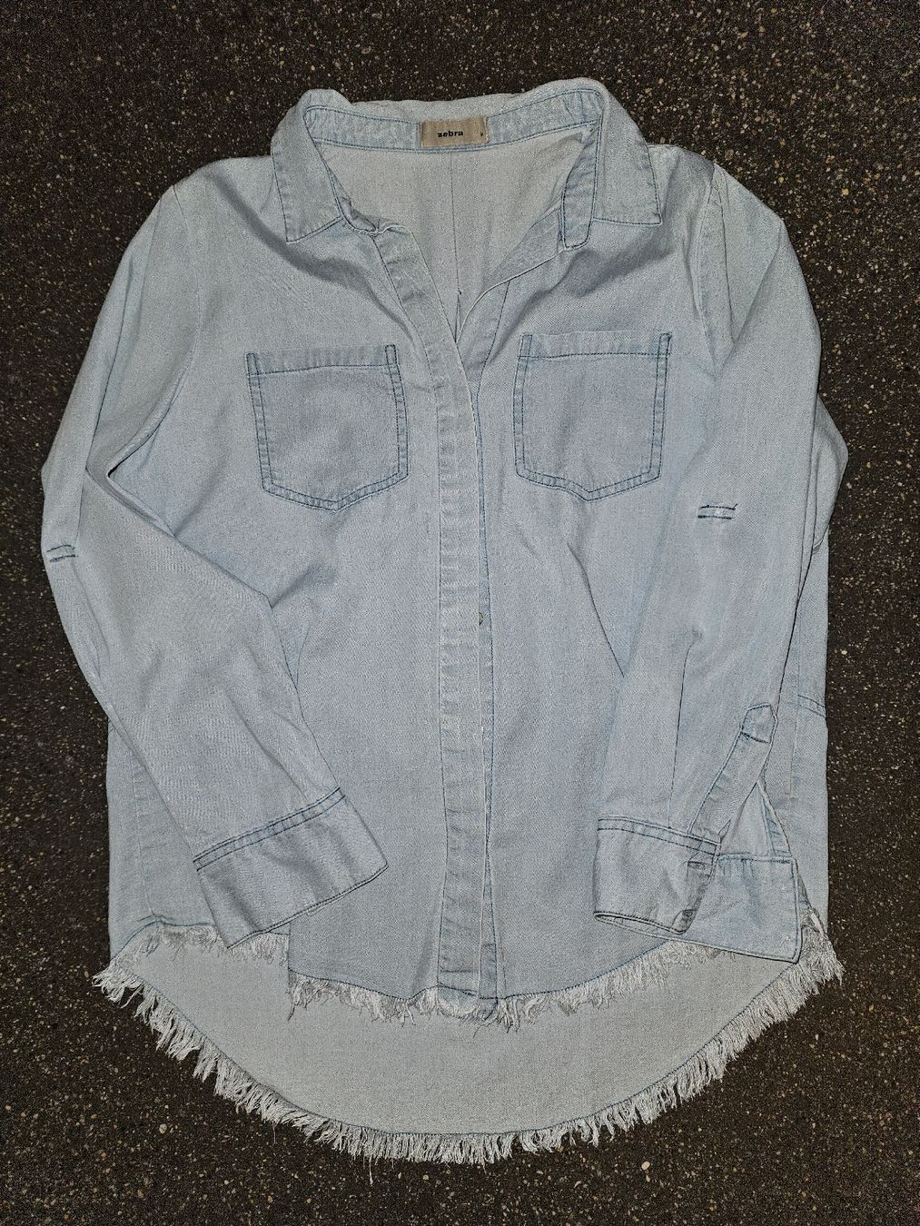 Zebra Camicette: Zebra Jeanshemd hellblau Gr. M – Usato da Anwil venduto da tamoos 2