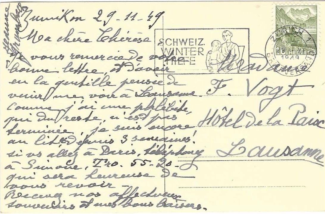 Cartoline postali: Zumikon 1949 – Usato da Brenles venduto da hello1063 1
