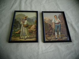 2 Bilder Hirt und Hirtin aus dem Oberhasli