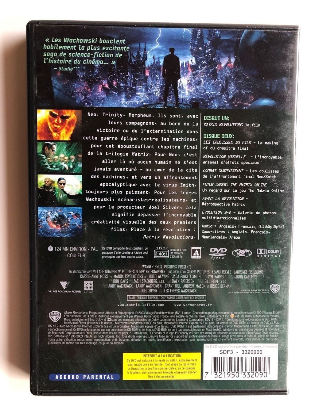 Alle DVDs: MATRIX REVOLUTIONS (KEANU REEVES) – Gebraucht aus St-Cierges von Crisi53 1