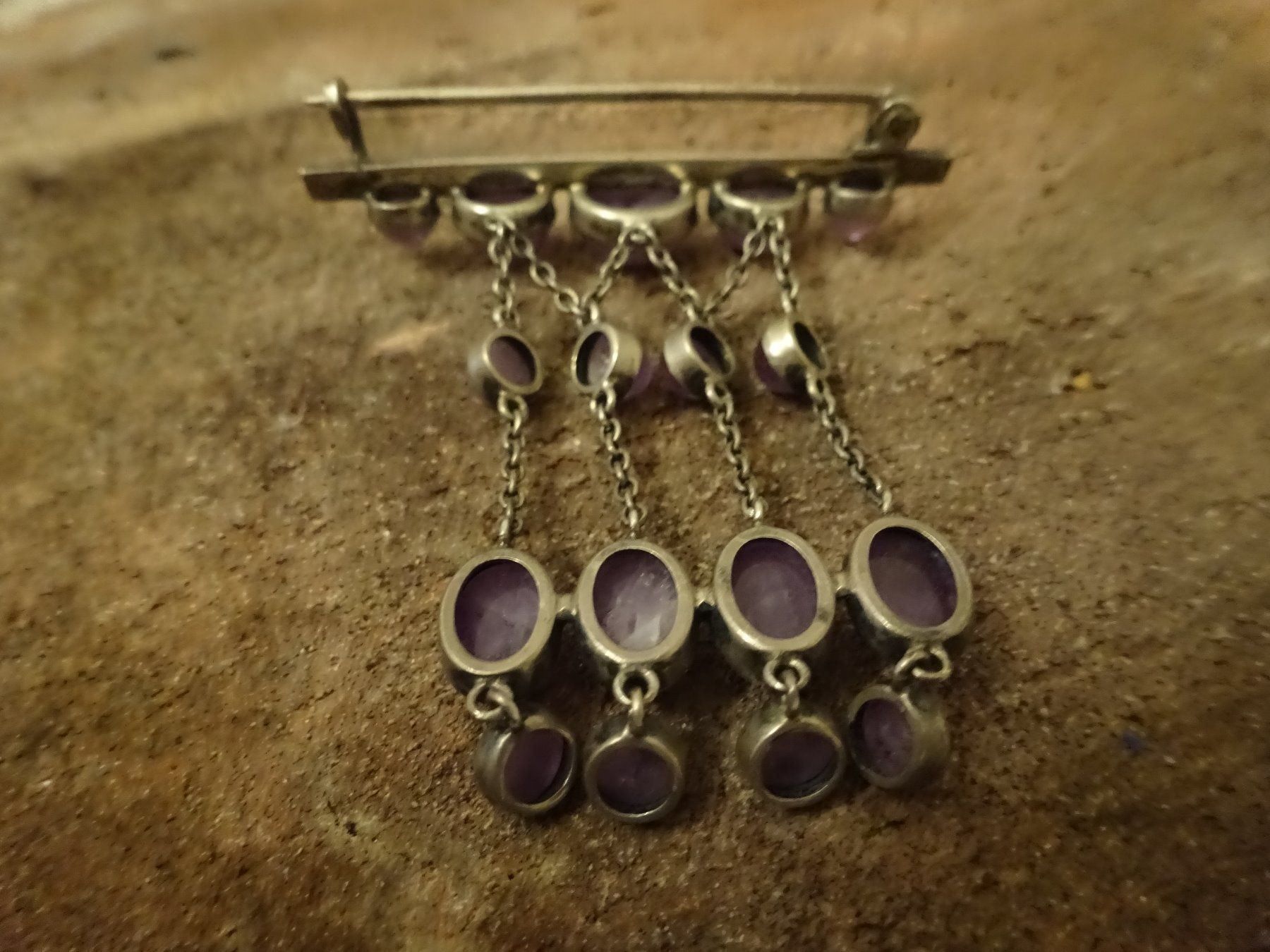 Spille & Fermagli: Brosche Amethyst Jugendstil / 800 Silber – Usato da Esslingen venduto da FetteSchnecke 6