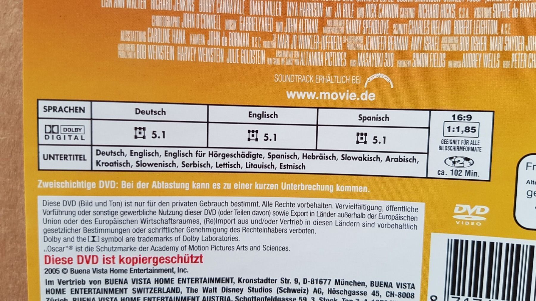 Tutti i DVDs: DVD Darf ich Bitten? – Usato da Oetwil am See venduto da fineli2 1