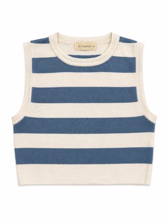 Blau weiss gestreiftes Tank Top M