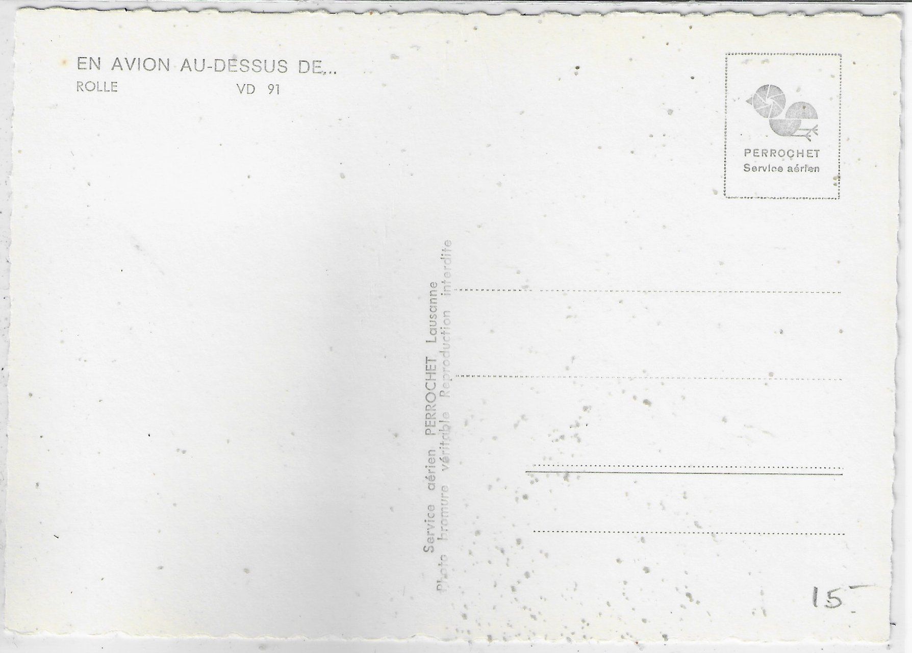 Cartoline postali: En Avion au-dessus de Rolle – Usato da Ettingen venduto da Kartenplanet 1