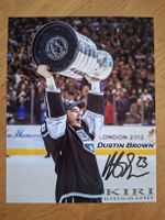 Dustin Brown NHL A4 Autogramm Stanley Cup pers getroffen!