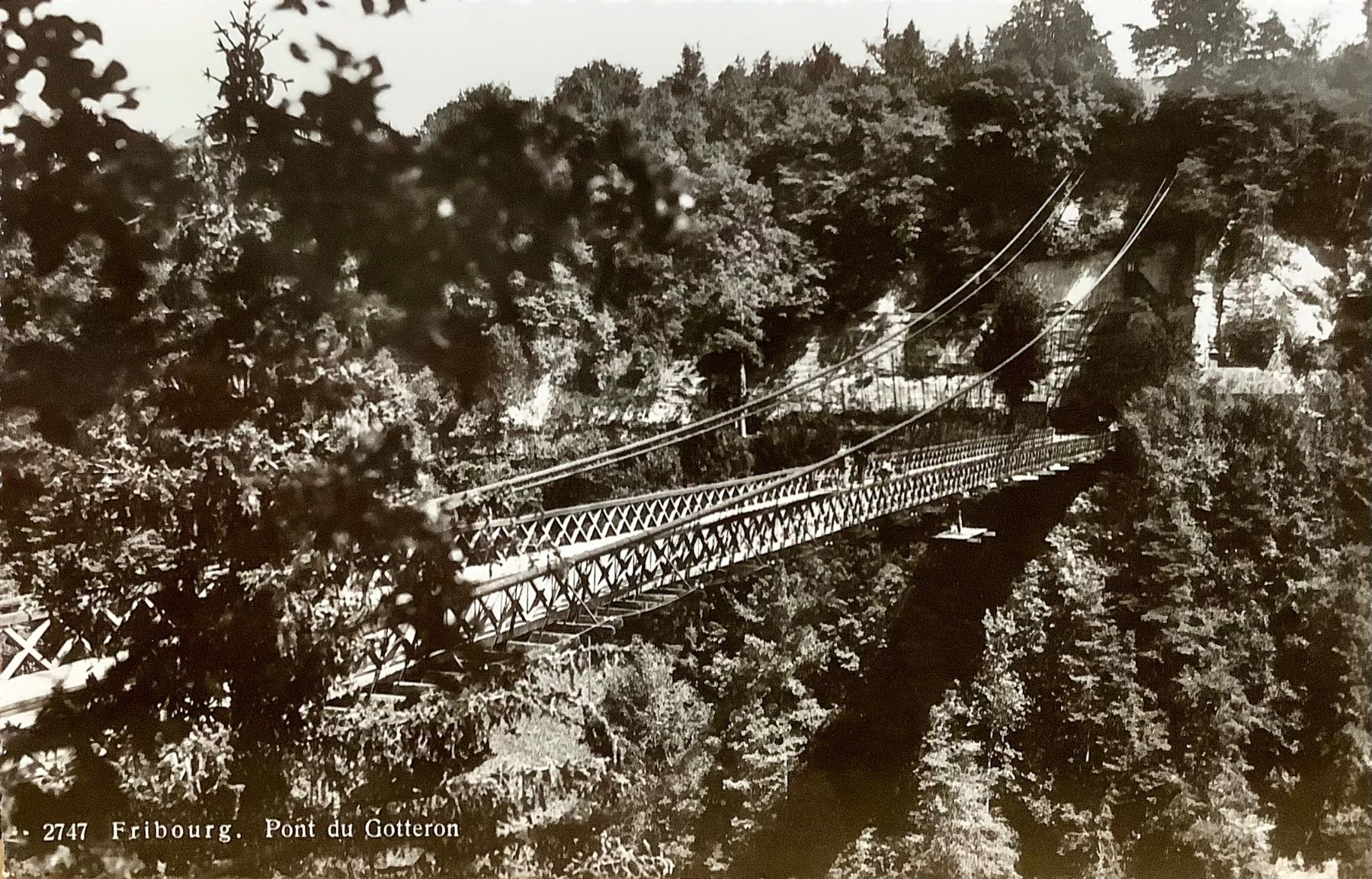 Cartoline postali: FRIBOURG - Pont du Gotteron – Usato da Root venduto da ENGLAND-TREASURES 1